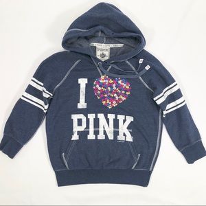 Victoria’s Secret I Heart PINK Hoodie Sweatshirt